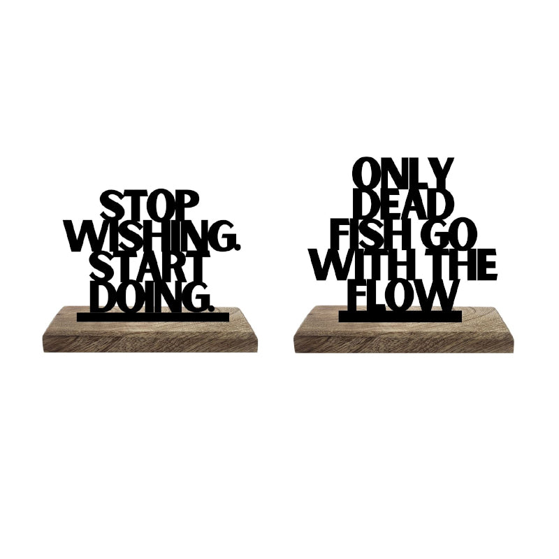 Buy Do Don't Flow Typography Showpiece - Set Of Two Showpiece from Vaaree