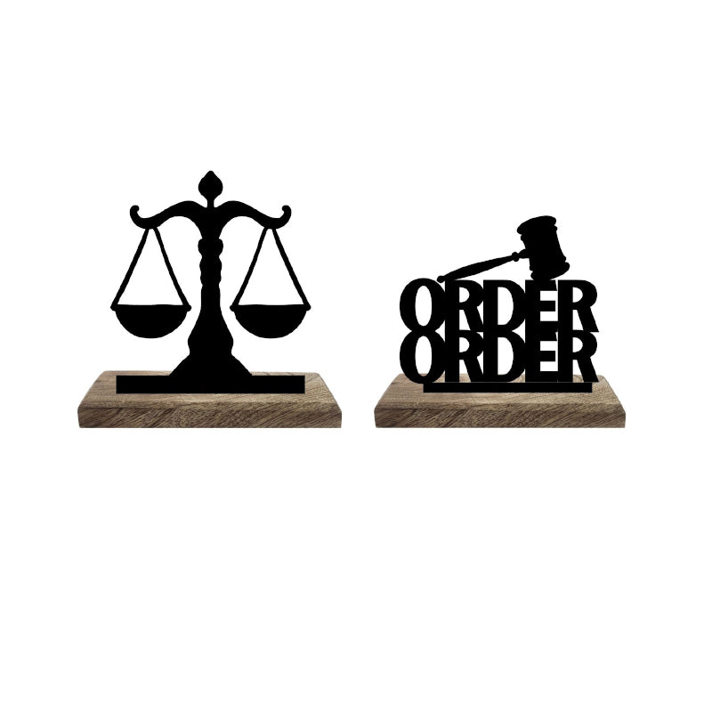 Buy Law and Order Showpiece - Set Of Two Showpieces from Vaaree