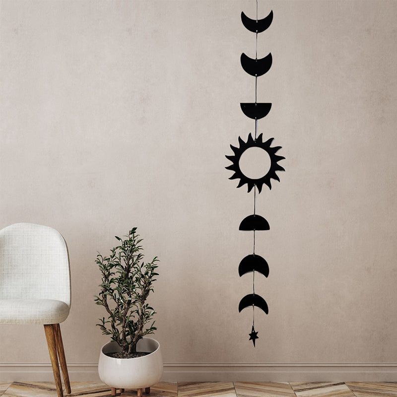 Buy The Sun & Moon Black Wall Accent Wall Accents from Vaaree