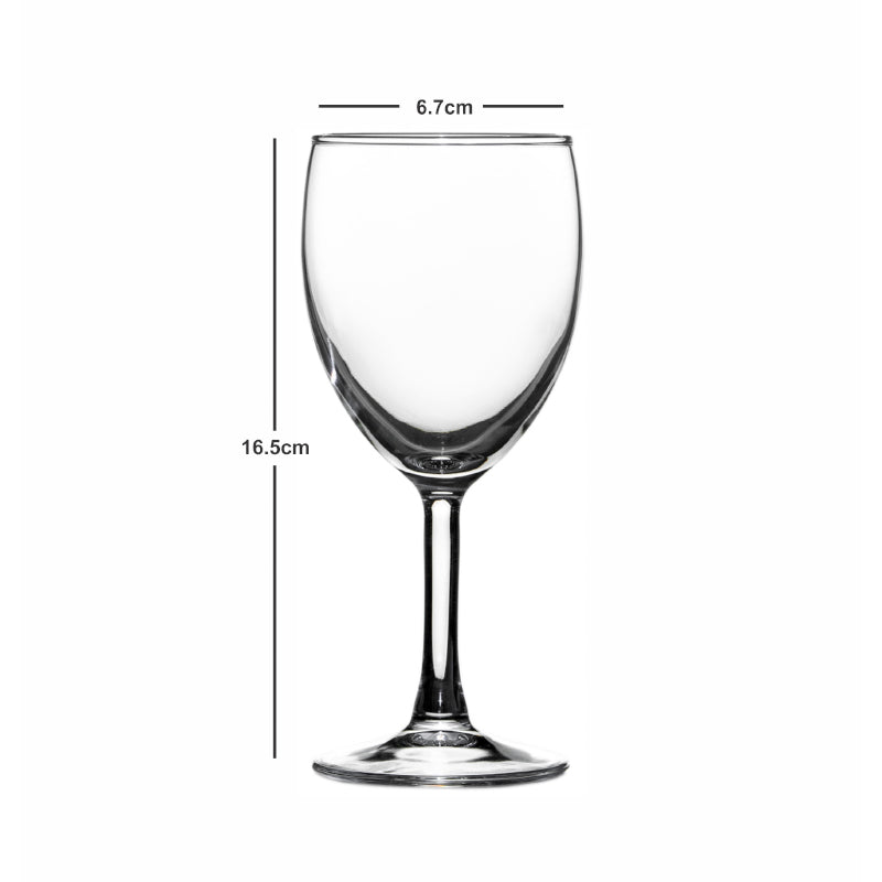 Wine & Champagne Glasses - Madelyn Glass Tumbler (220 ML) - Set Of Six