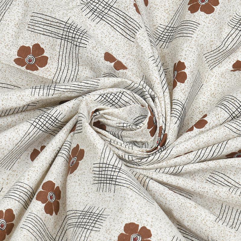 Buy Atticus Floral Bedsheet - Brown Bedsheets from Vaaree