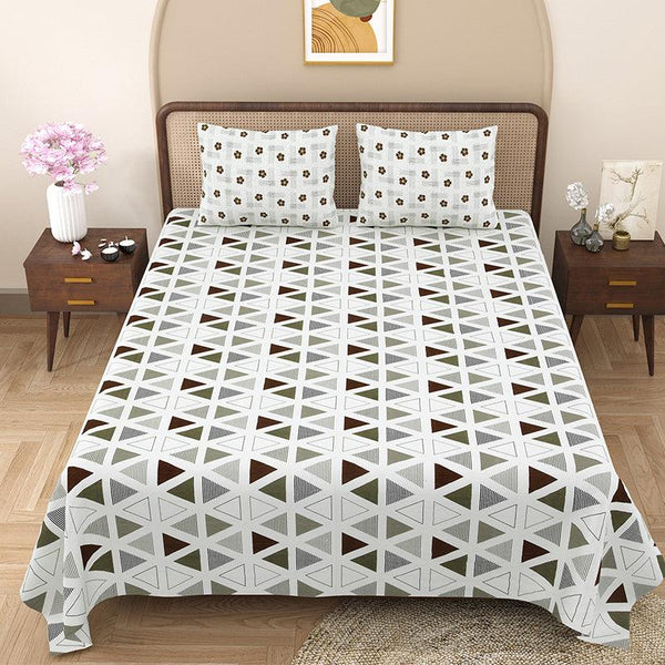 Buy Nettie Geometric Bedsheet - Grey Bedsheets from Vaaree