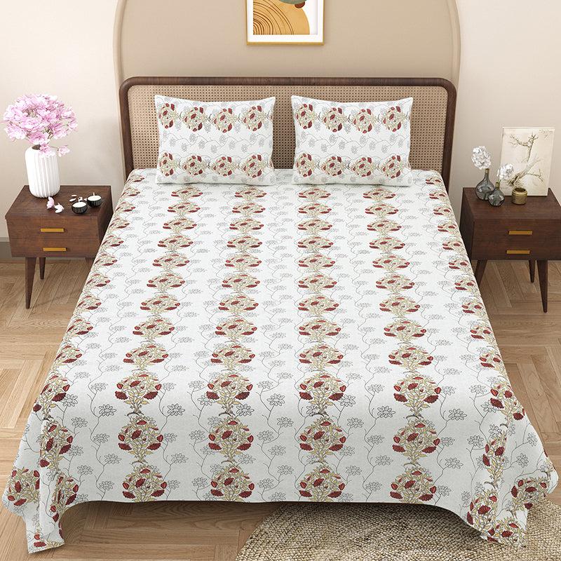 Buy Zinnia Floral Bedsheet Bedsheets from Vaaree