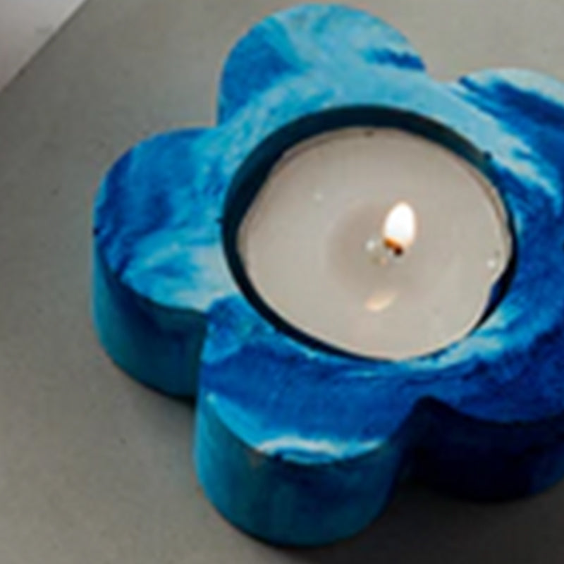 Buy Blue Fluer Candle Holder Candle Holders from Vaaree