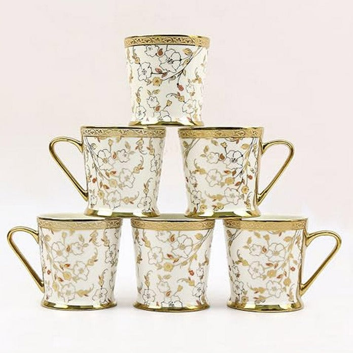 Mug & Tea Cup - Fida Ethnic Cup (180 ML) - Set Of Six