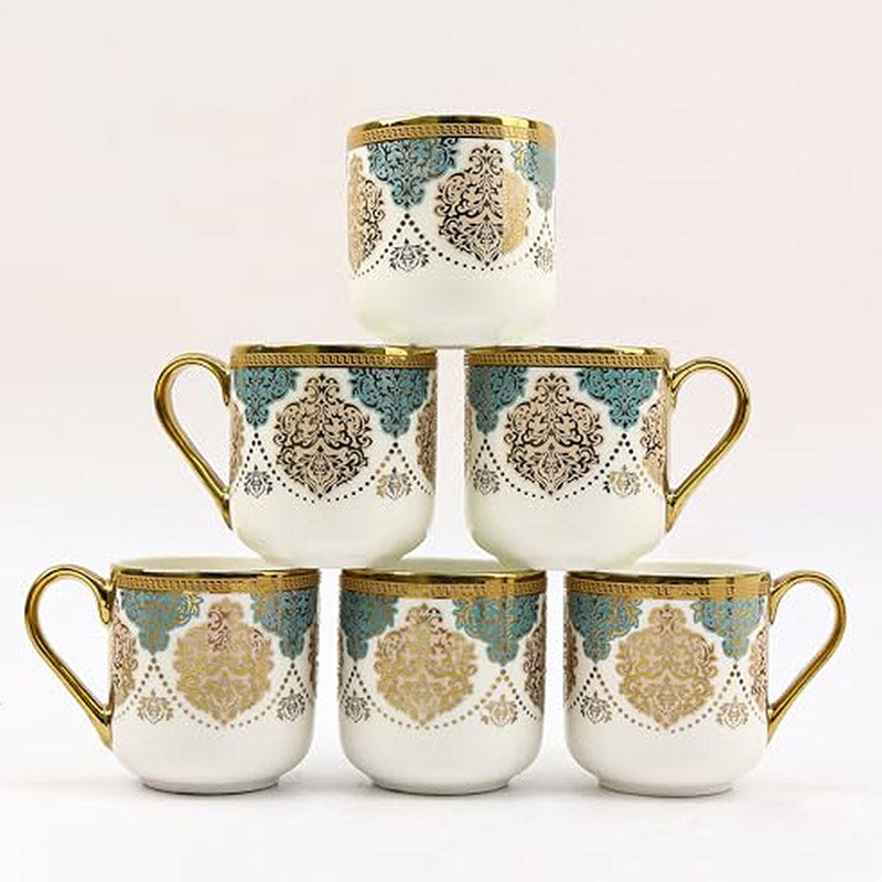 Mug & Tea Cup - Aena Ceramic Cup (180 ML) - Set Of Six