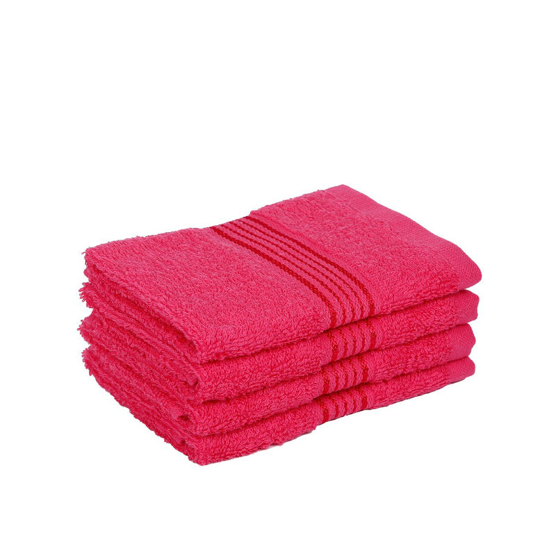 Buy Junia Face Towel (Pink) - Set Of Four Hand & Face Towels from Vaaree