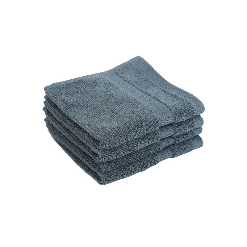 Buy Miorah Face Towel (Grey) - Set Of Four Hand & Face Towels from Vaaree