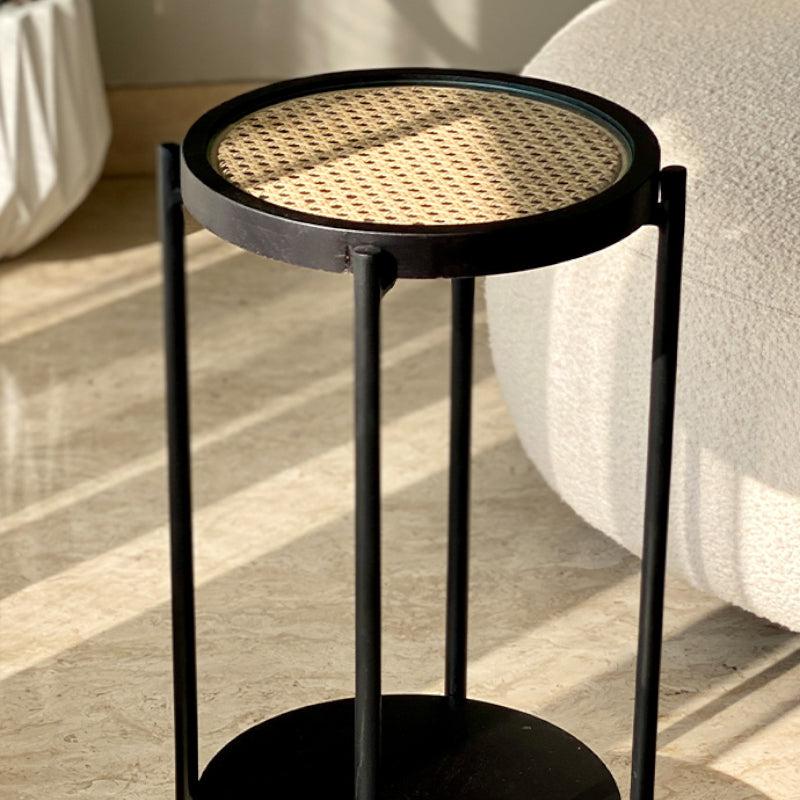 Buy Nameta Rattan 2-Tier Accent Table Side & Bedside Tables from Vaaree