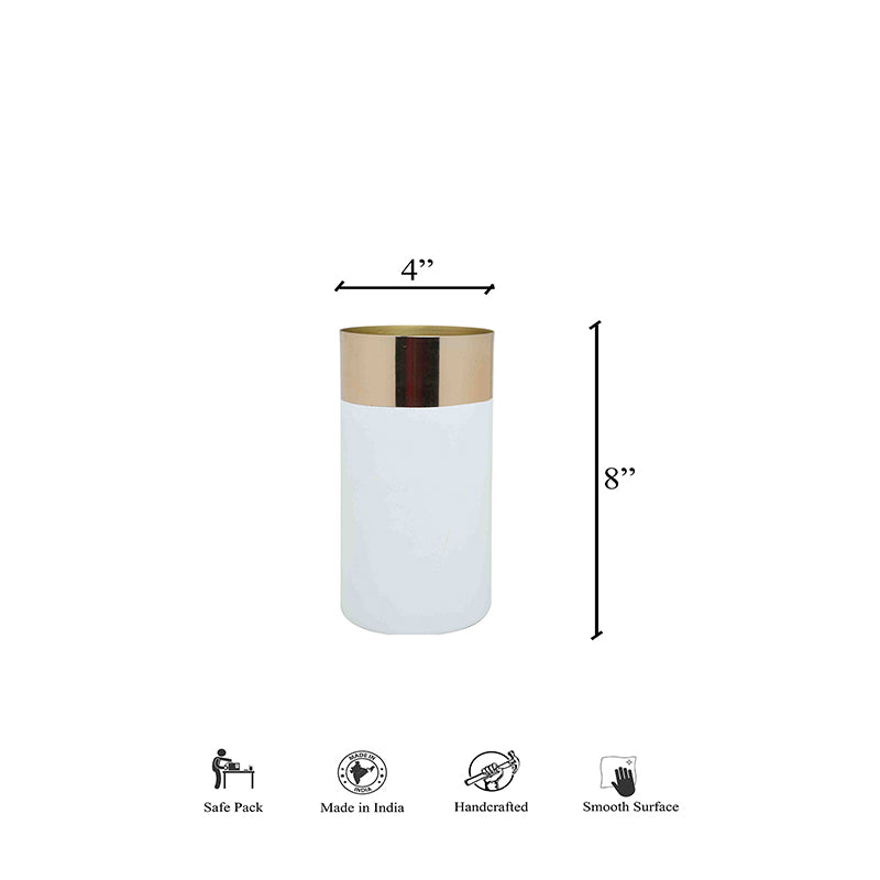 Buy Miren Cylindrical Metal Vase Vase from Vaaree