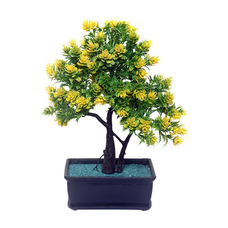 Buy Faux Yellow Moyogi Bonsai With Pot Artificial Plants from Vaaree