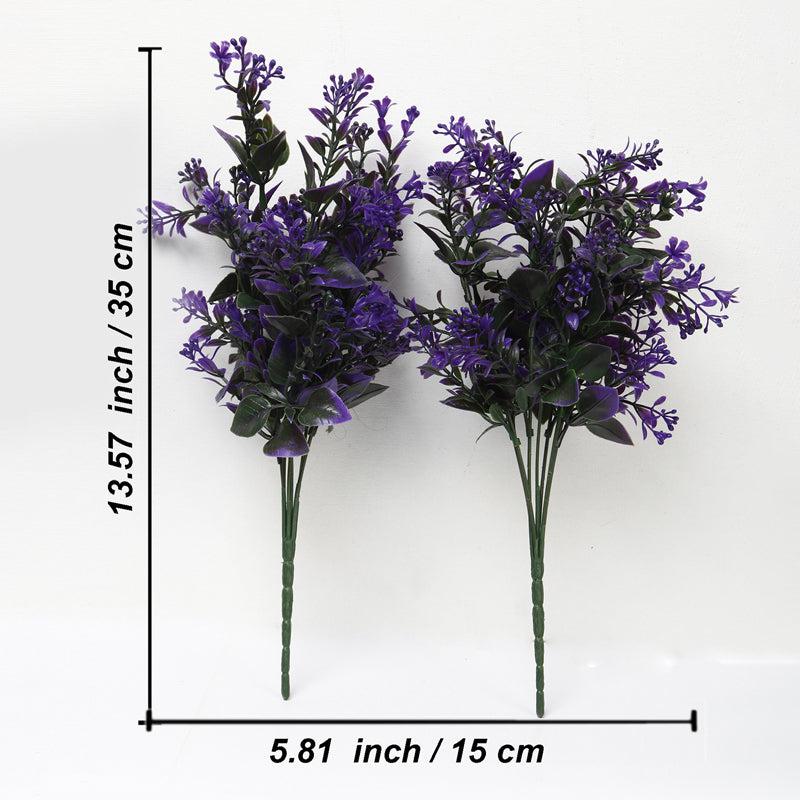 Buy Faux Purple Lavender Leaf Bunch - Set Of Two Artificial Flowers from Vaaree