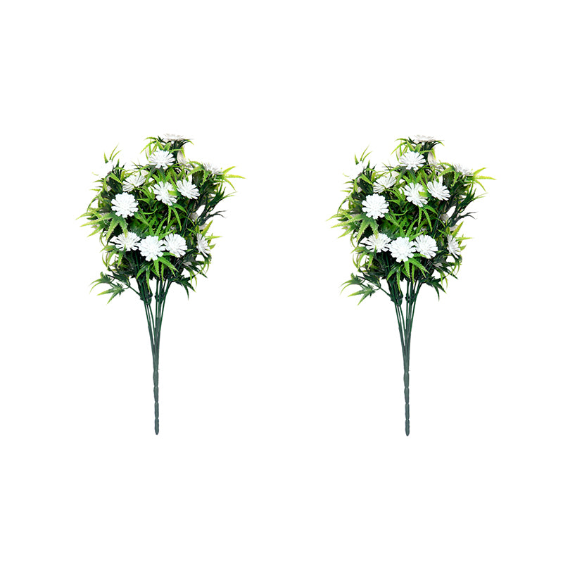 Buy Faux Filosia Flower Bunch (White) - Set Of Two Artificial Flowers from Vaaree