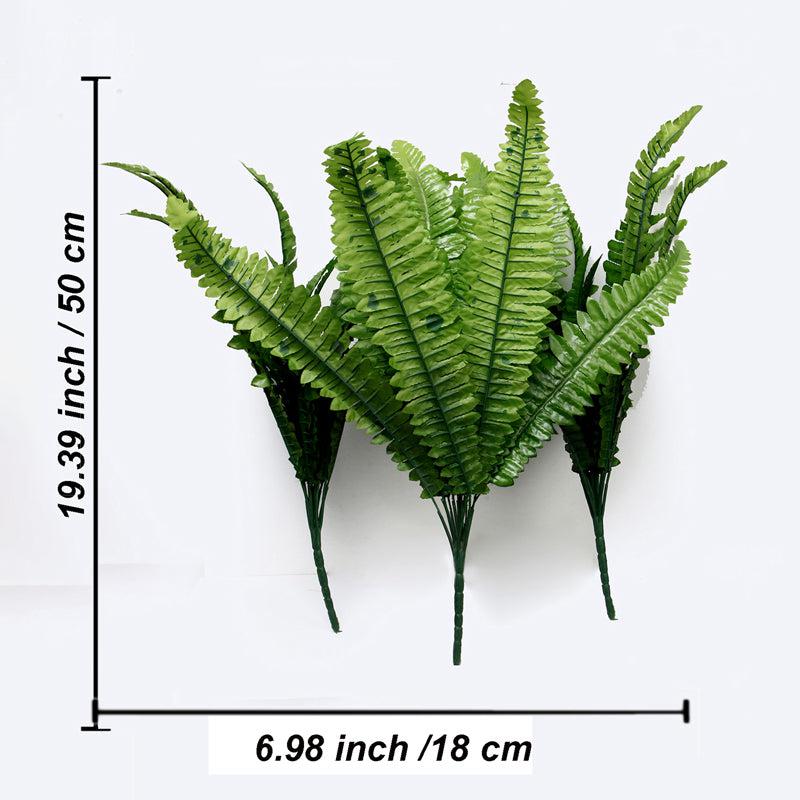 Buy Faux Fern Plant Bunch - Set Of Three Artificial Flowers from Vaaree