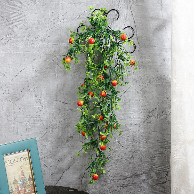 Artificial Plants - Faux Apple Vine With Metal Wall Stand