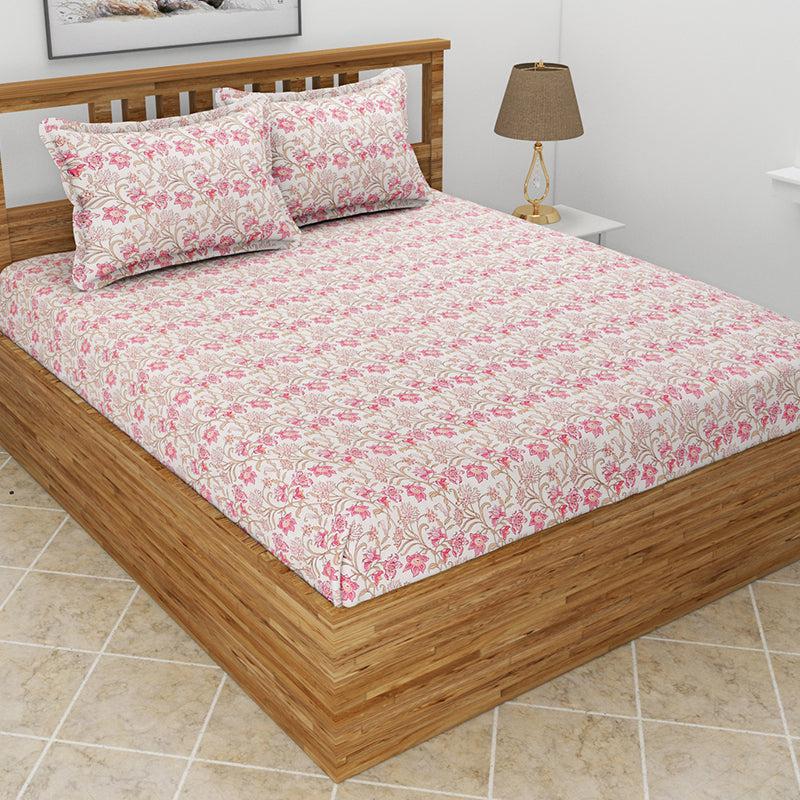 Buy Philox Floral Bedsheet - Pink Bedsheets from Vaaree