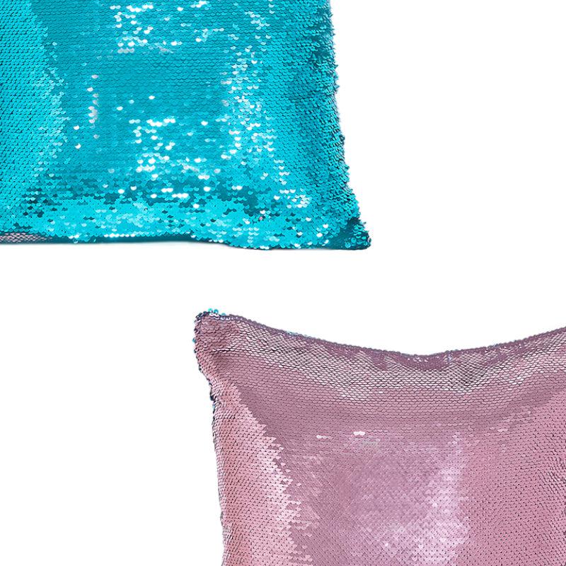 Buy Lisha Embellished Cushion Cover (Blue & Pink) - Set Of Two Cushion Cover Sets from Vaaree