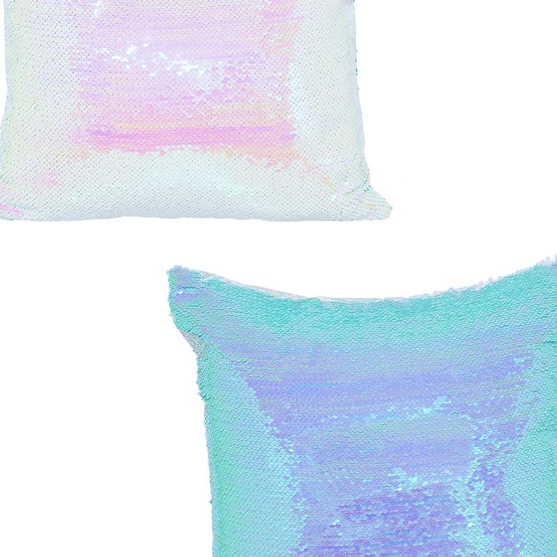 Buy Lisha Embellished Cushion Cover (Blue & Baby Pink) - Set Of Two Cushion Cover Sets from Vaaree