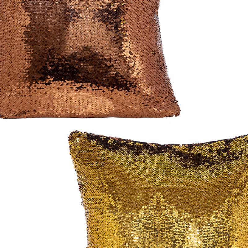 Buy Lisha Embellished Cushion Cover (Yellow & Brown) - Set Of Two Cushion Cover Sets from Vaaree