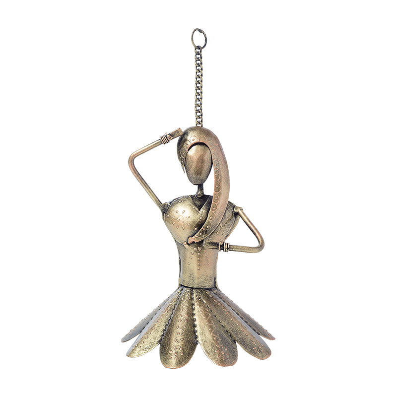 Wall Accents - Mina Handcrafted Dancing Doll Wall Accent- Gold