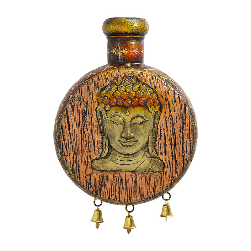 Wall Accents - Hand Engraved Buddha On Matka Wall Accent