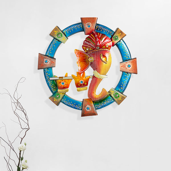 Wall Accents - Ganesha Aura Handpainted Wall Accent