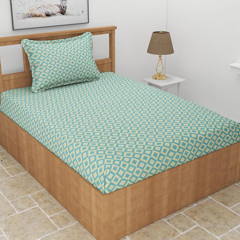 Bedsheets - Wesley Geomatric Bedsheet - Green