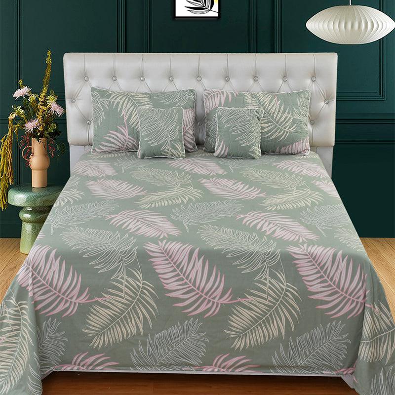 Buy Fern Fancy Pompom Laced Bedding Set - Five Piece Set Bedding Set from Vaaree