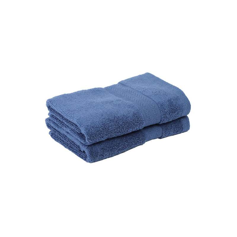 Buy Miorah Hand Towel (Blue) - Set Of Two Hand & Face Towels from Vaaree