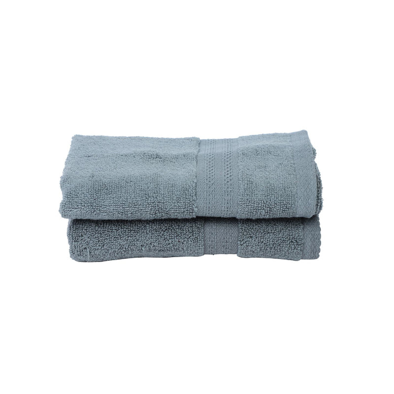 Buy Miorah Hand Towel (Grey) - Set Of Two Hand & Face Towels from Vaaree