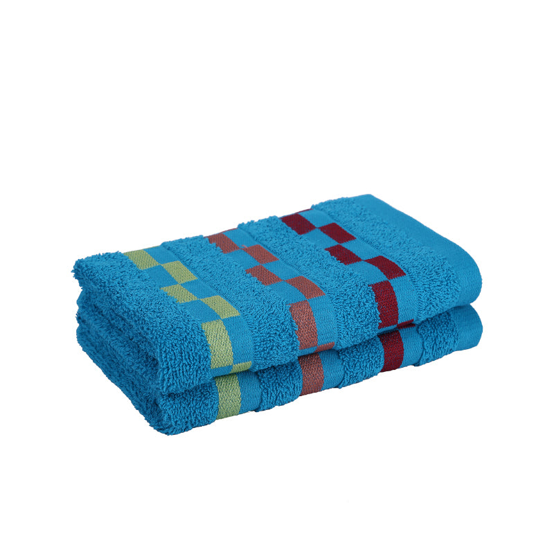 Buy Delpha Hand Towel (Light Blue) - Set Of Two Hand & Face Towels from Vaaree