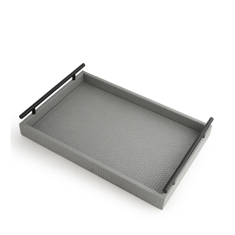 Serving Tray - Lemro Vegan Leather Serving Tray - Grey