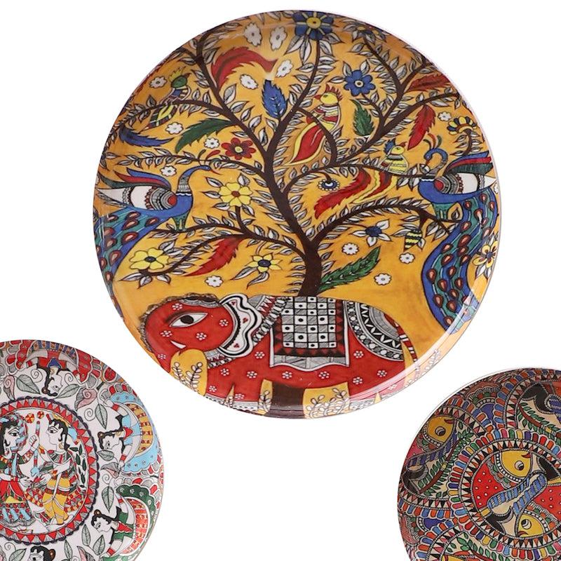 Buy Mural Minara Wall Plate - Set Of Three Wall Plates from Vaaree