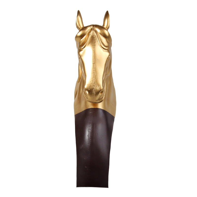 Buy Equine Elegance Showpiece - Brown & Gold Showpieces from Vaaree