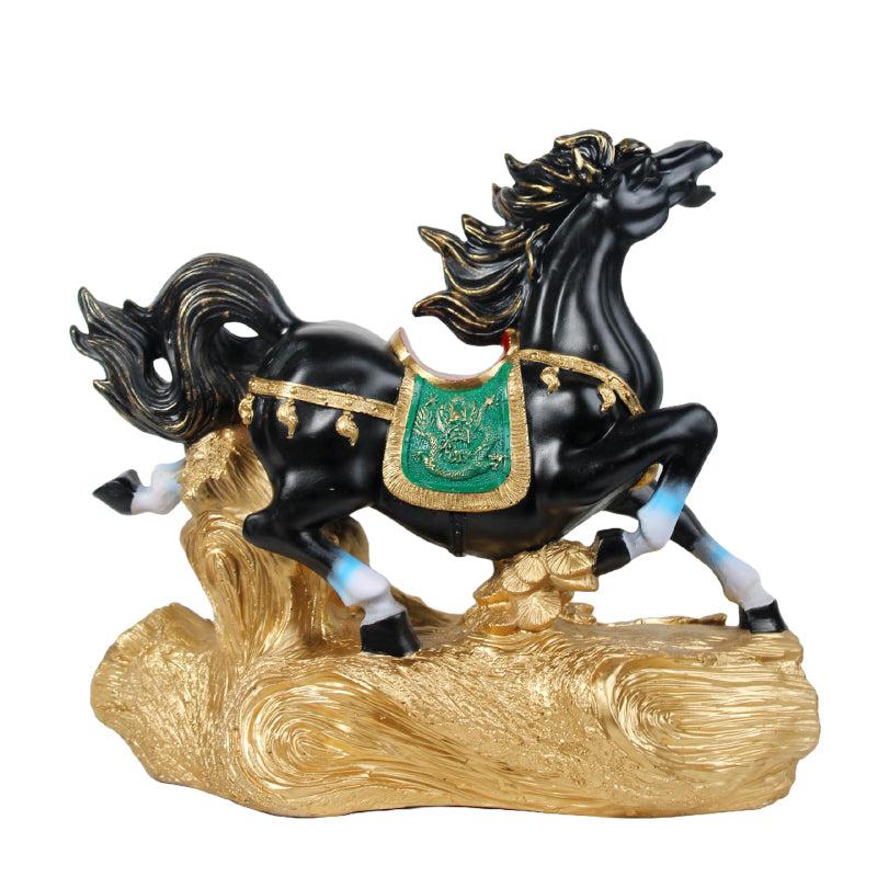 Buy Stallion Chariot Showpiece - Gold & Black Showpieces from Vaaree