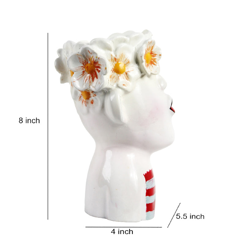 Buy Visage Spring Vase - White Vase from Vaaree