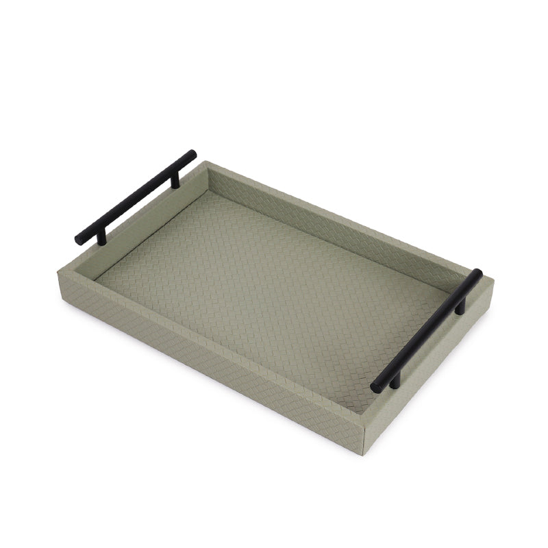 Serving Tray - Lemro Vegan Leather Serving Tray - Green