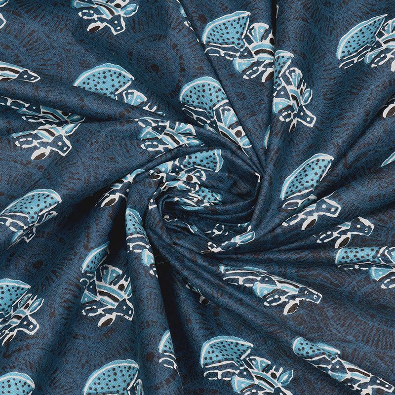 Buy Muquit Floral Bedsheet - Blue Bedsheets from Vaaree