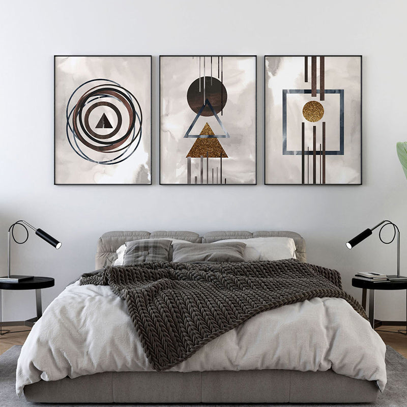 Wall Art & Paintings - Abstract Alignments Wall Art (Black Frame) - Set Of Three