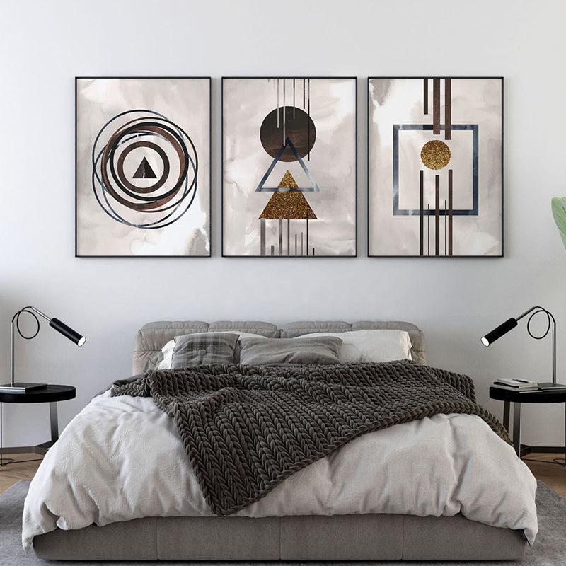 Buy Abstract Alignments Wall Art (Black Frame) - Set Of Three Wall Art & Paintings from Vaaree