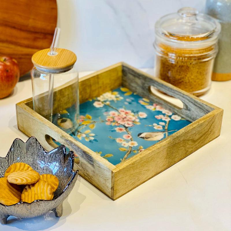 Buy Petuna Garden Mangowood Tray Serving Tray from Vaaree