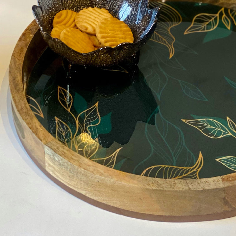 Serving Tray - Henso Green Mangowood Tray