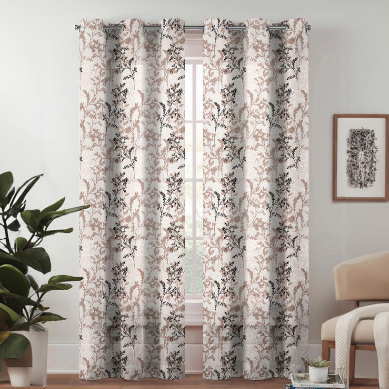 Curtains - Solera Ethnic Semi Sheer Curtain - Set Of Two