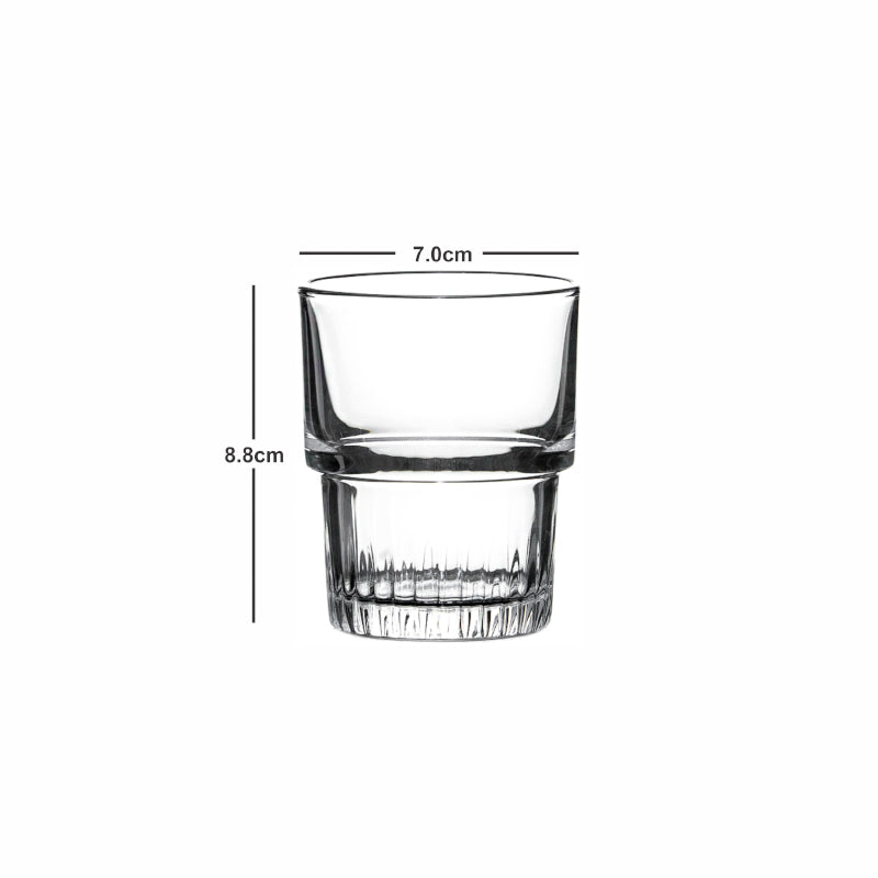 Drinking & Juice Glasses - Jillian Glass Tumbler (210 ML) - Set Of Twelve