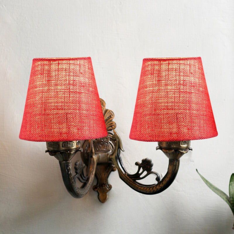 Wall Lamp - Vintage Conical Duo Wall Lamp - Pink