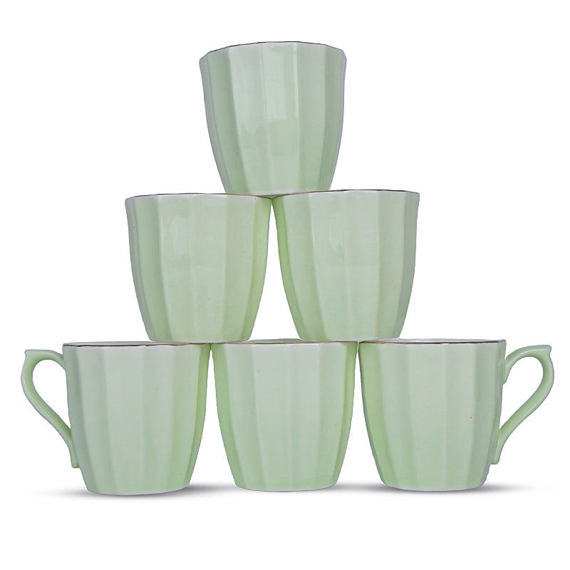 Mug & Tea Cup - Ereva Mint Mug (200 ML) - Set Of Six