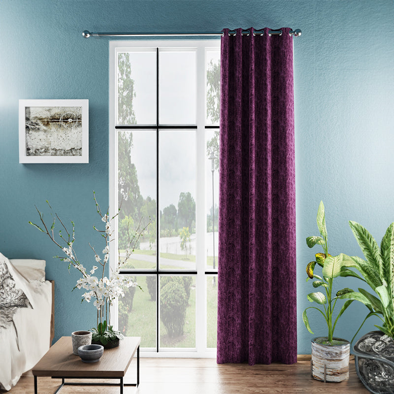 Buy Clovar Blackout Curtain - Grape Curtains from Vaaree