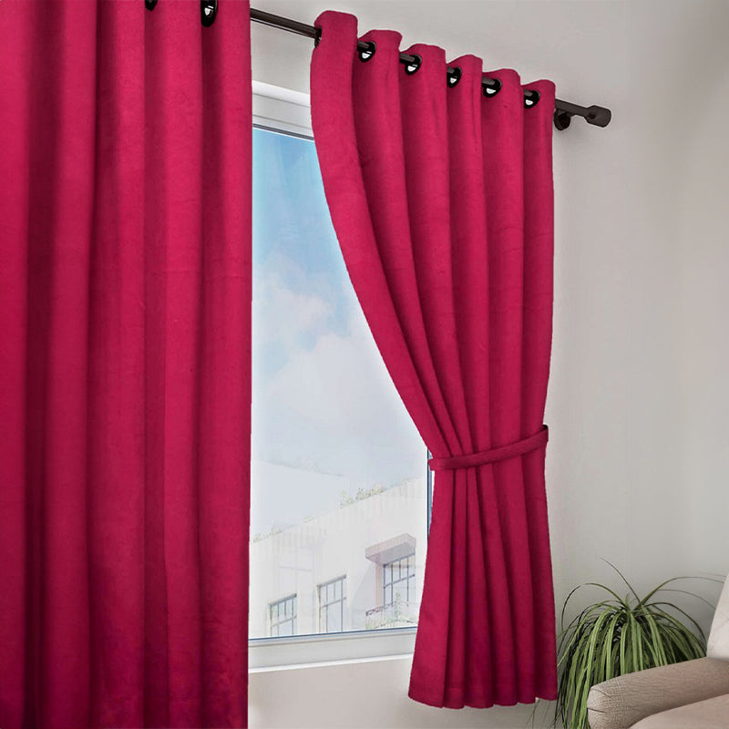 Buy Nigel Blackout Curtain - Maroon Curtains from Vaaree