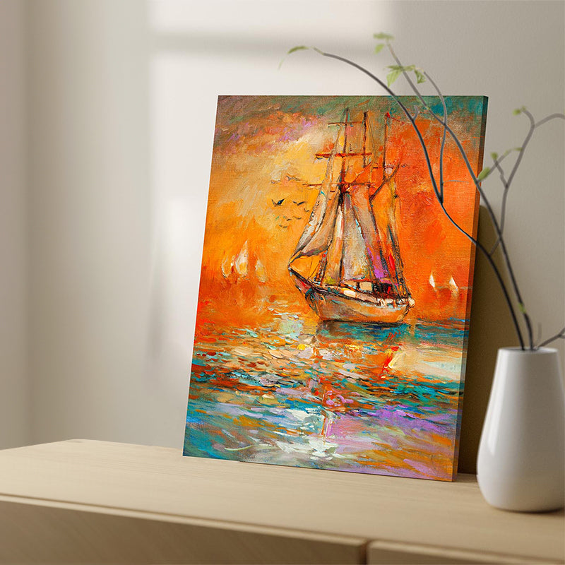 Wall Art & Paintings - Twilight Sailing Wall Painting