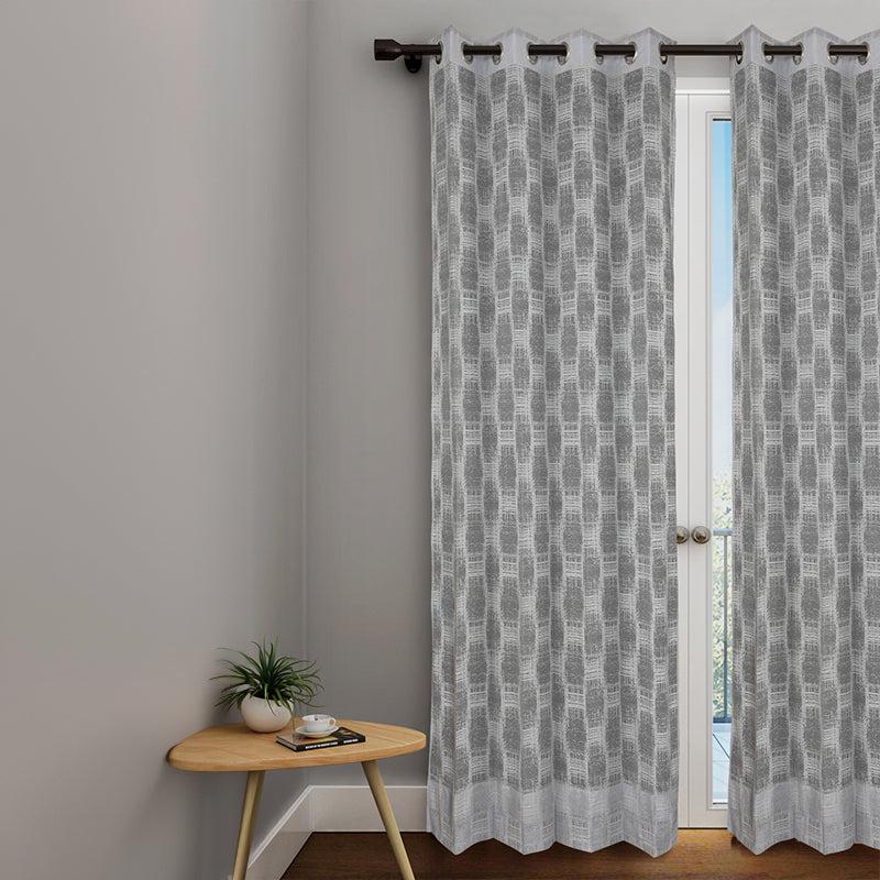 Buy Nira Jaquared Curtain Curtains from Vaaree